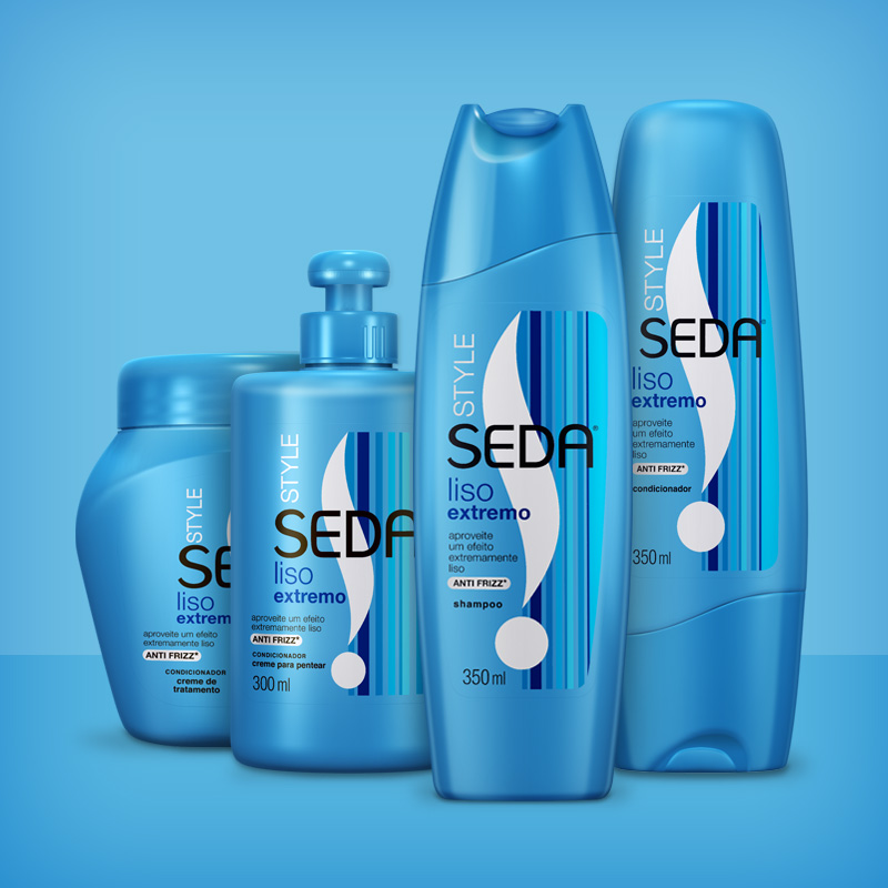 Mockup 3D de embalagem Seda Unilever